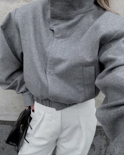 Drune | Kurze Damenjacke mit hohem Kragen