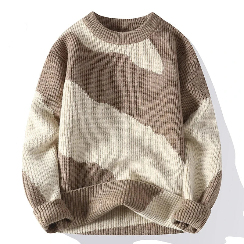 Drune | Lässiger Strickpullover mit Muster Weich und Trendy Perfekt Für Schichten-look