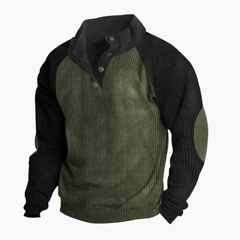 Drune | Freizeitpullover mit Vintage-Raglanstil und Knopfleiste - Ideal für Alltag und Outdoor