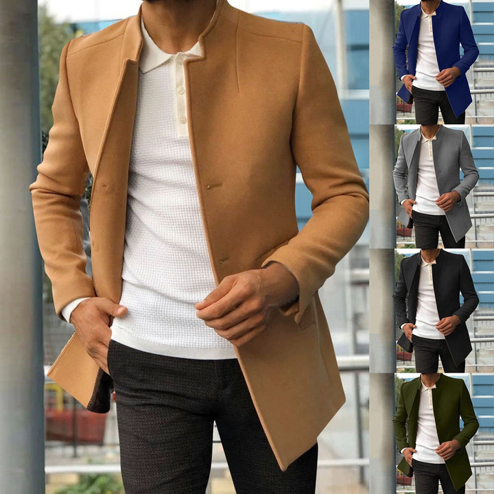 Drune | Herren Langer Wintermantel Mit Geradem Figurbetonendem Design