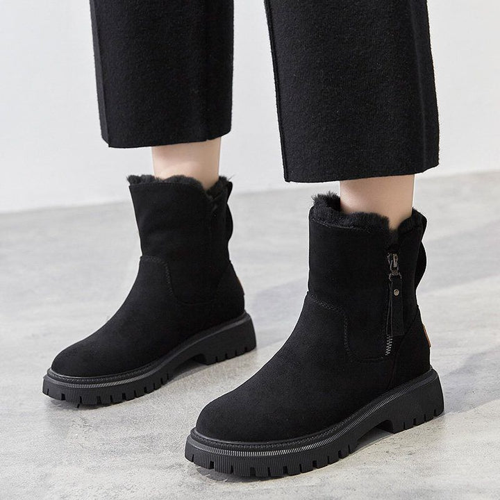 Drune | Damen Baumwollstiefel mit Reißverschluss
