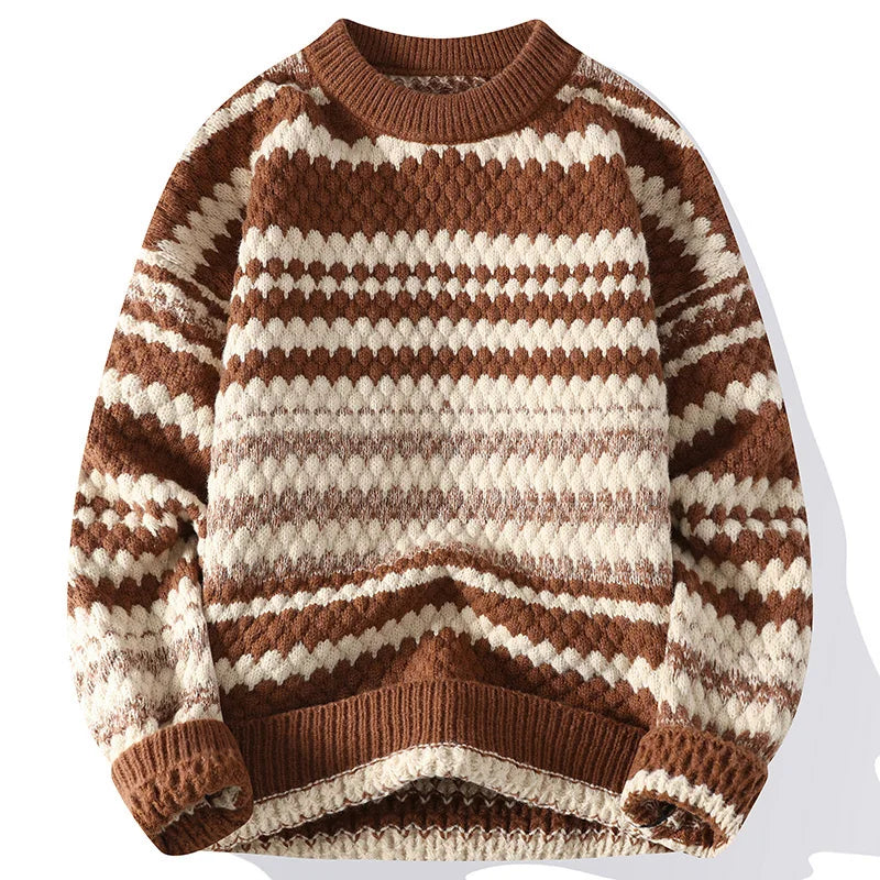 Drune | Strickjacke mit Nordischem Muster Weich und Warm Perfekt Für Wintertage
