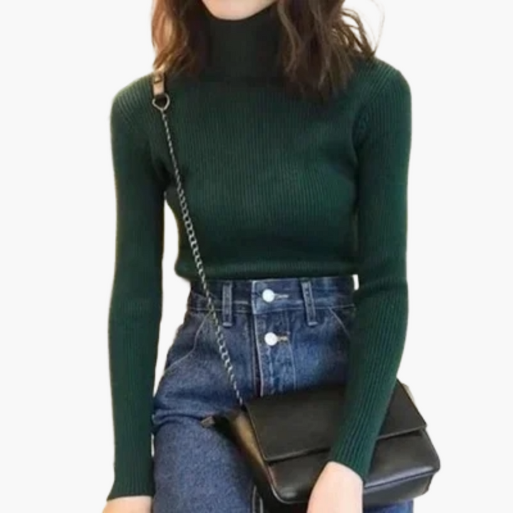 Drune | Rollkragenpullover Gerippt Basic Langarm - Vielseitiger Herbst & Winter Look