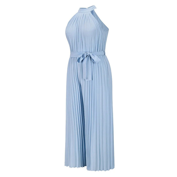 Drune | Plissierter Overall mit Neckholder und Gürtel