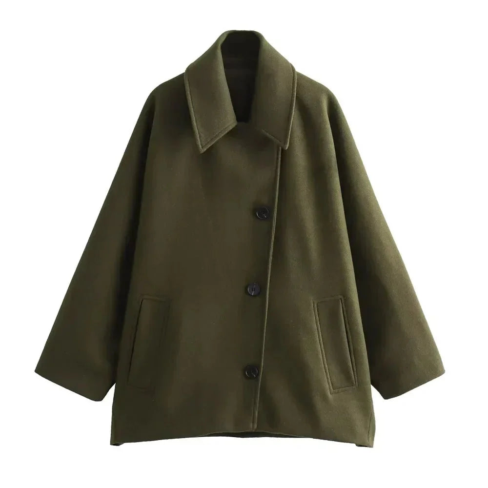 Drune | Wollmischung Peacoat - Boxy Fit - Minimalistischer Stil
