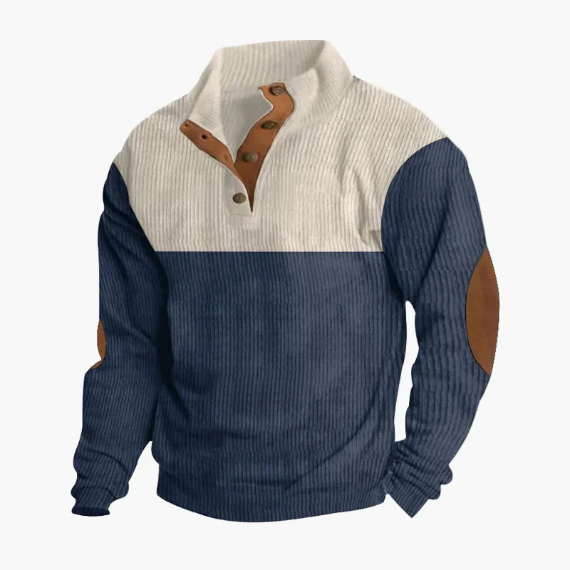 Drune | Retro Strickpullover mit Knopfleiste - Modischer Freizeitpulli für Herbst und Winter