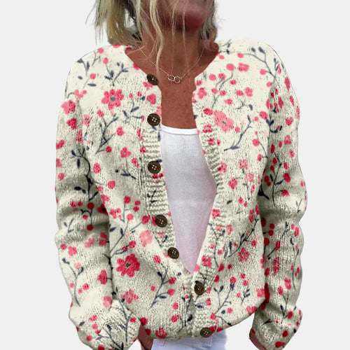 Drune | Sofistizierte Blumenstrickjacke