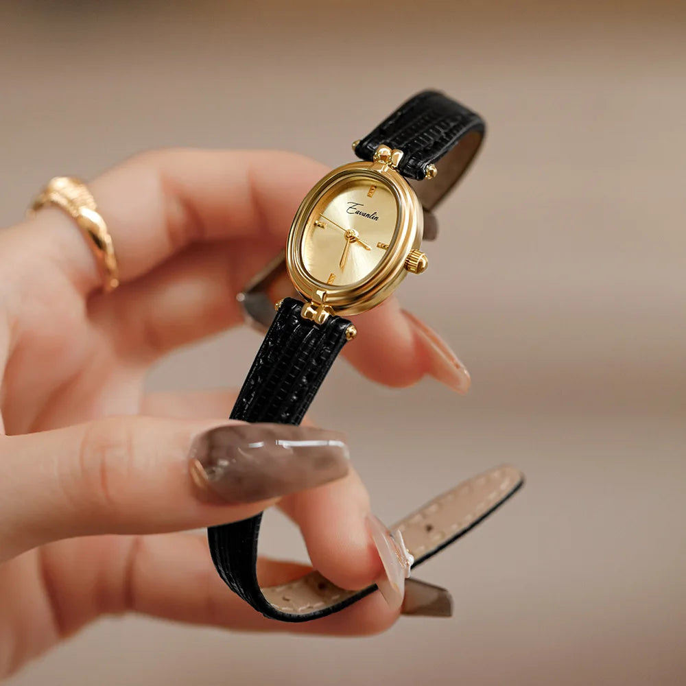 Drune | Damenarmbanduhr Mit Schlankem Profil Und Luxuriösem Lederband