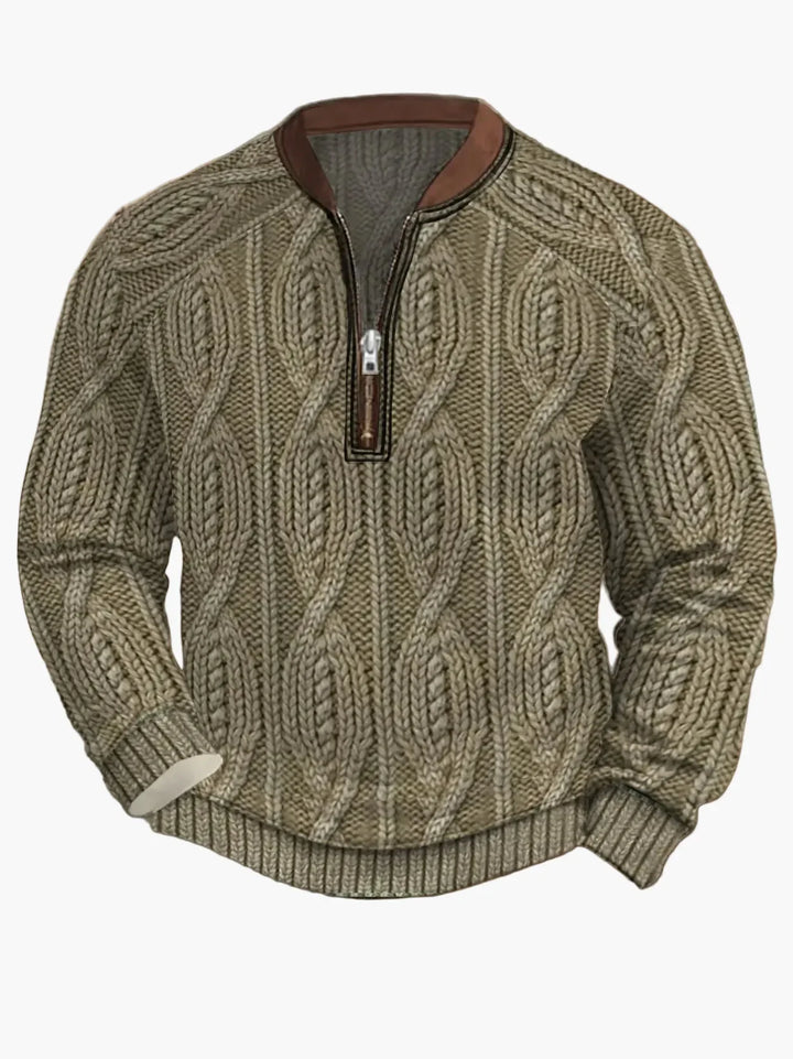 Drune | Strickpullover mit Reißverschluss - Moderner Freizeit-Look für Herbst und Frühling
