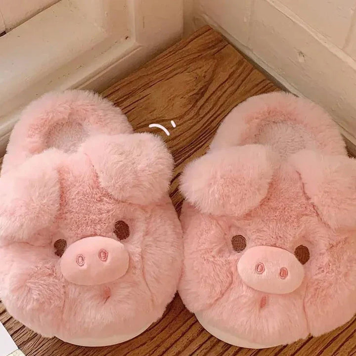 Drune | Flauschige Schwein Hausschuhe