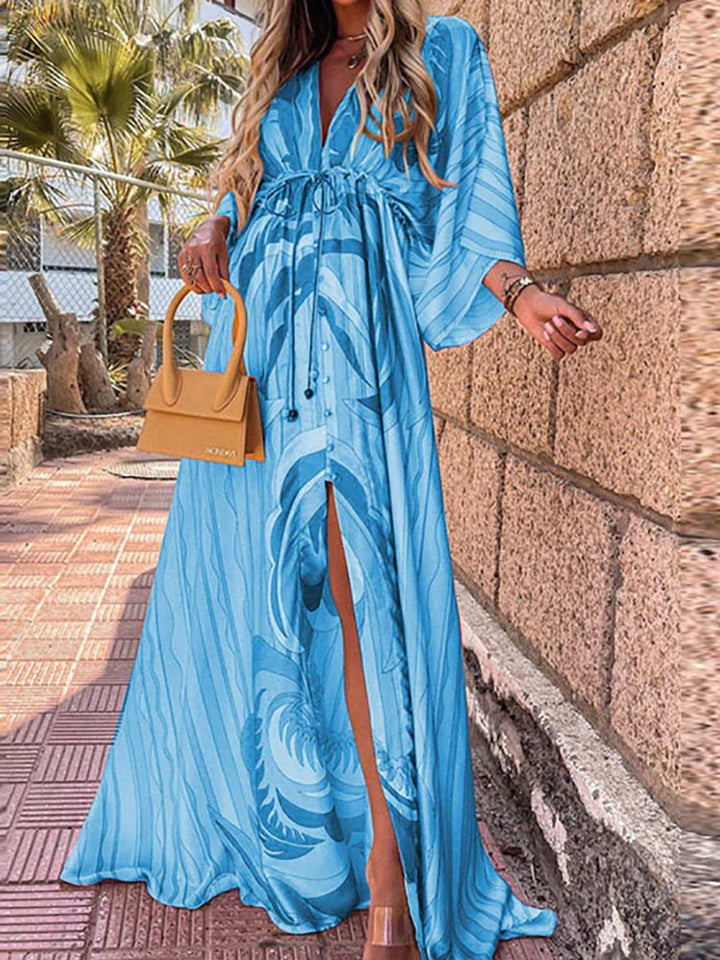 Drune | Elegantes bedrucktes Kleid für den Strand