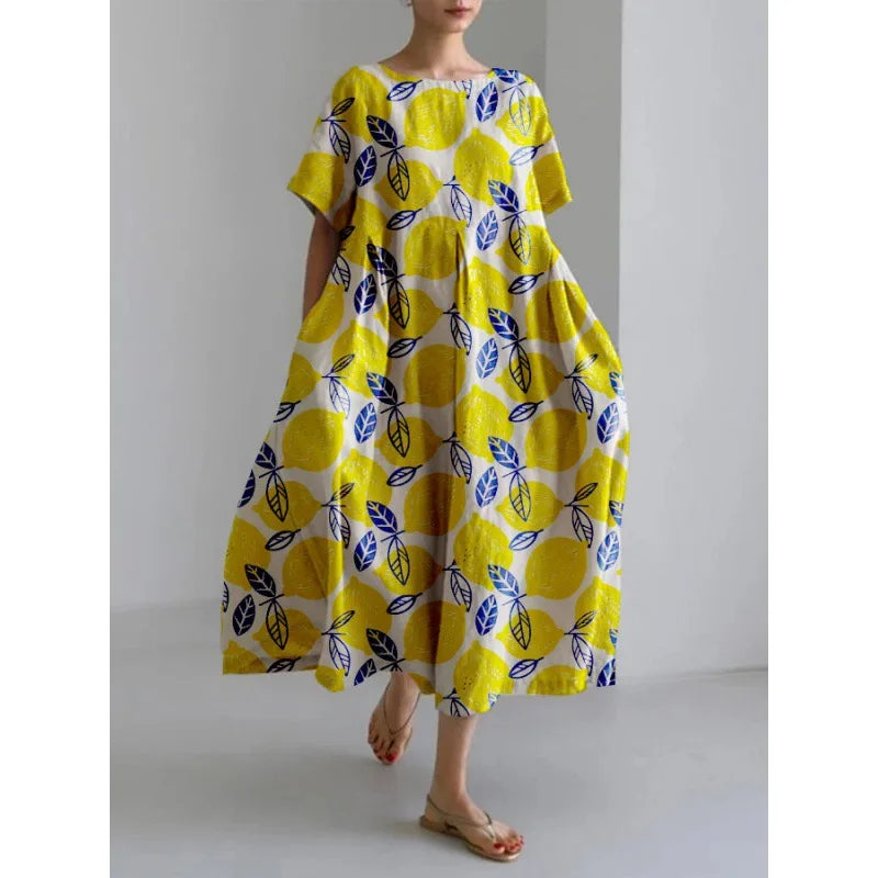 Premium bedrucktes Maxikleid