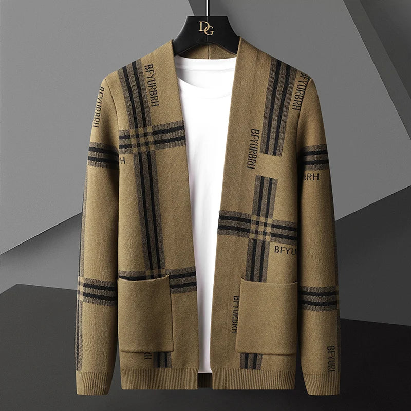 Drune | Offene Strick-cardigan mit Karomuster Weich und Stilvoll Perfekt Für Den Layer-look
