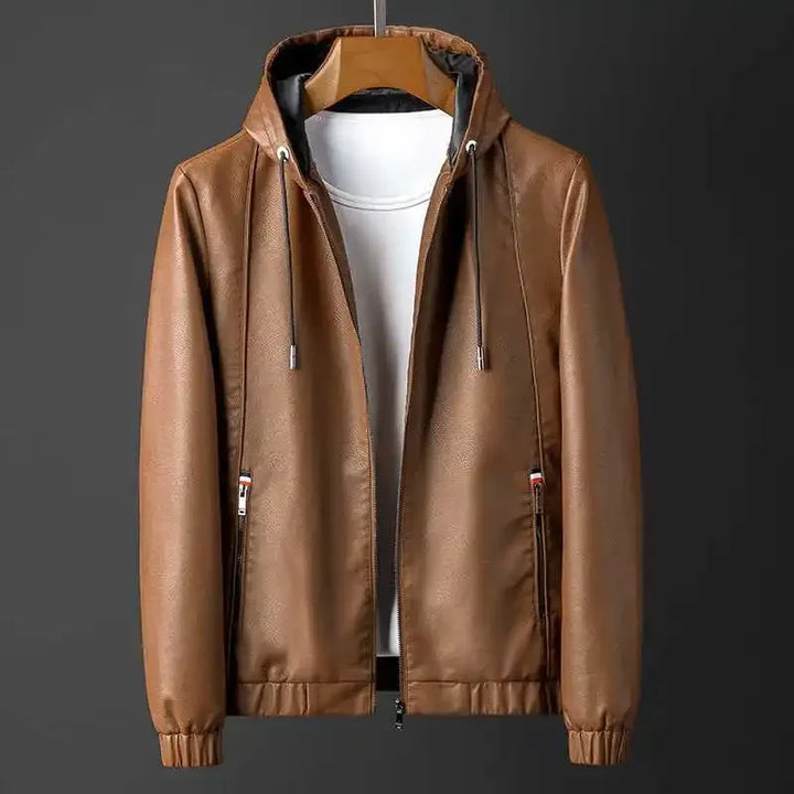 Drune | Kapuzenlederjacke