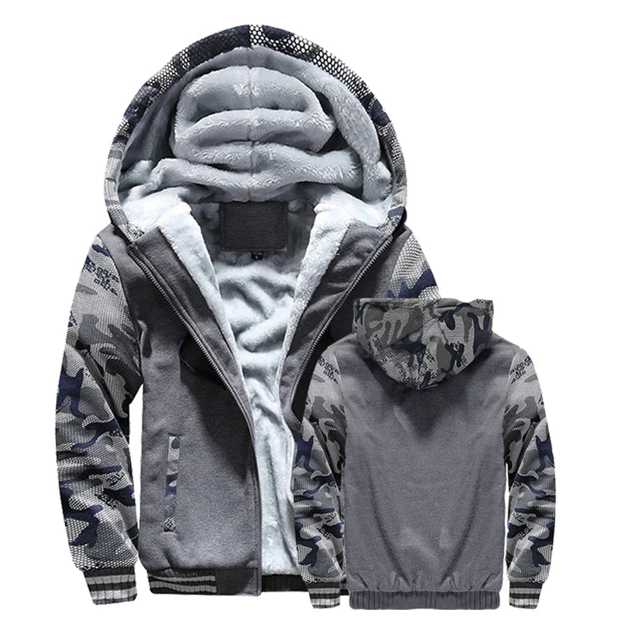 Drune | fleecejacke mit kapuze und reißverschluss