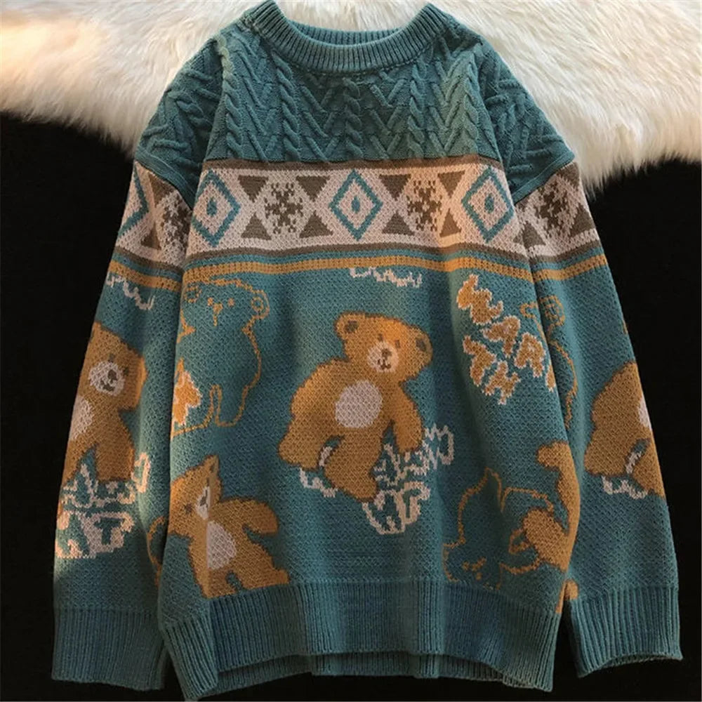 Drune - Hässlicher Weihnachtspulli - Niedlicher Bärenpullover für Paare