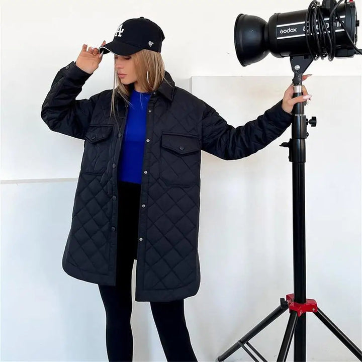 Drune | Klassisch gesteppte Jacke mit Druckknöpfen