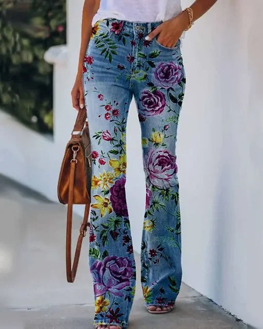 Damen Denim Flared Jeans mit Trendigem Schnitt & Hoher Passform | Drune