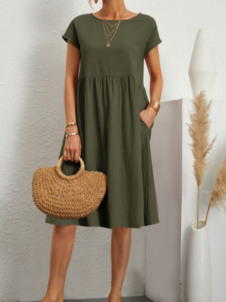 Drune | Modisch Mittellanges Kleid Für Frauen