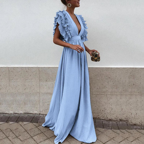 Drune - Elegantes Kleid mit gerafften Ärmeln