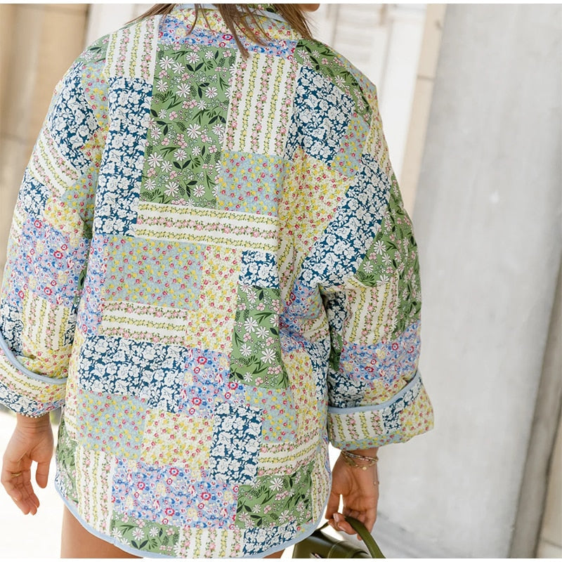 Drune | Lässige Patchwork Steppjacke