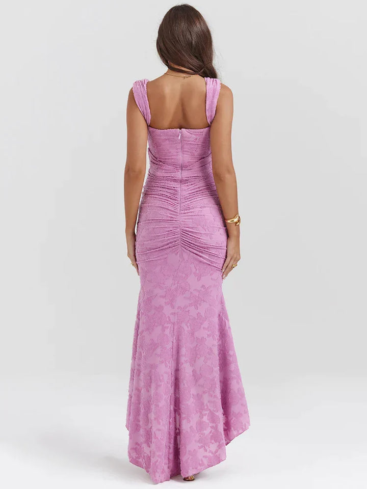 Drune | Gerafftes Korsettkleid mit Tiefem Saum
