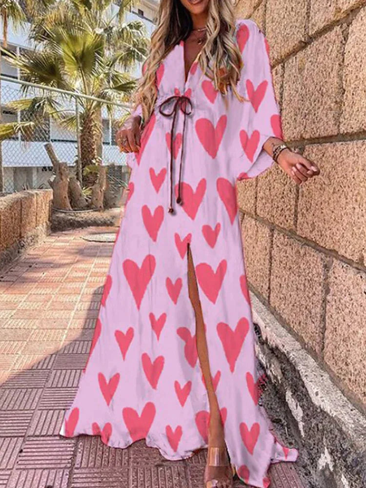 Drune | Elegantes Kleid Mit Druck Für Den Strand