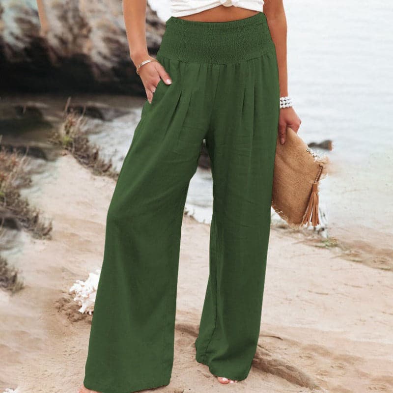 Drune | Lässige weite Leinenhose für Frauen