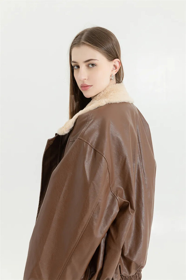 Drune | Leder Winterjacke - Vintage & Stilvoll