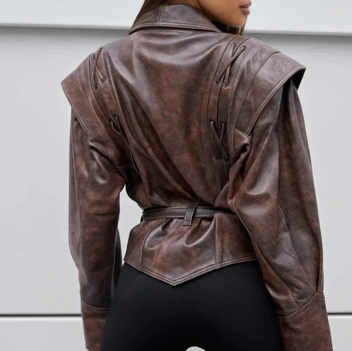 Drune | Damenjacke Vintage V-Ausschnitt