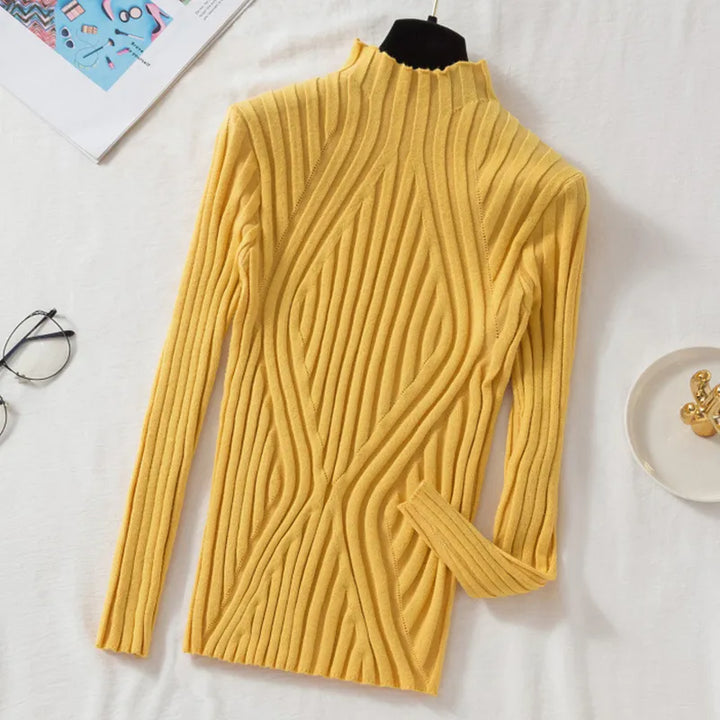 Drune | Damen Strickpullover mit Rollkragen und langen Ärmeln