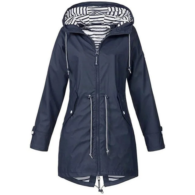 Drune | Women's waterproof rain jacket with hood, breathable parka for outdoor use