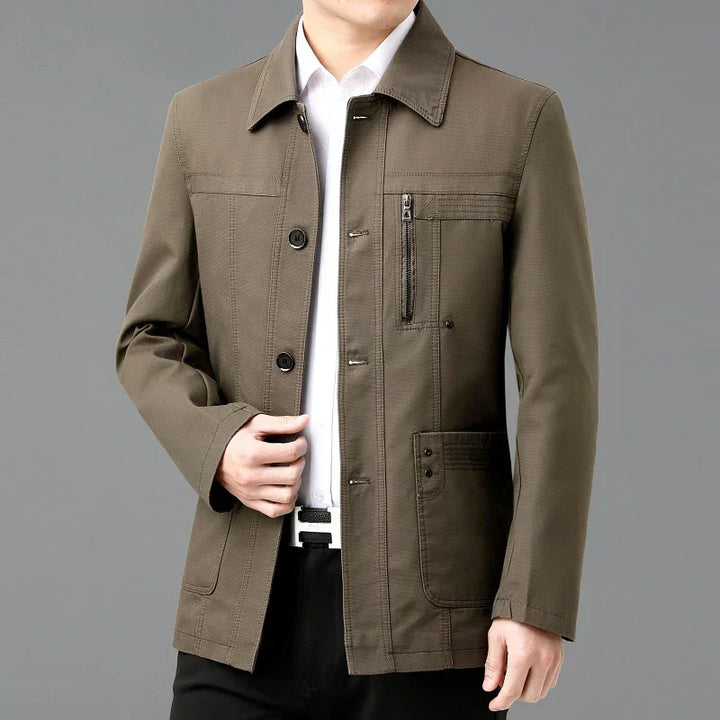 Drune | Leichte Baumwolljacke mit bedrucktem Innenfutter