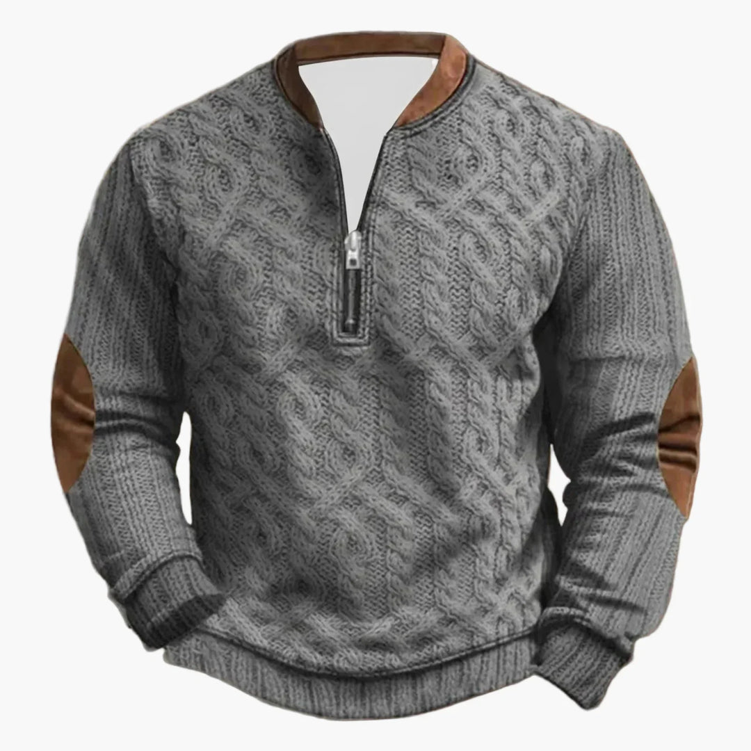 Drune | Outdoor Freizeit Pullover mit Stehkragen und Zipper - Stilvoller Langarm-Sweater für Alltag und Abenteuer