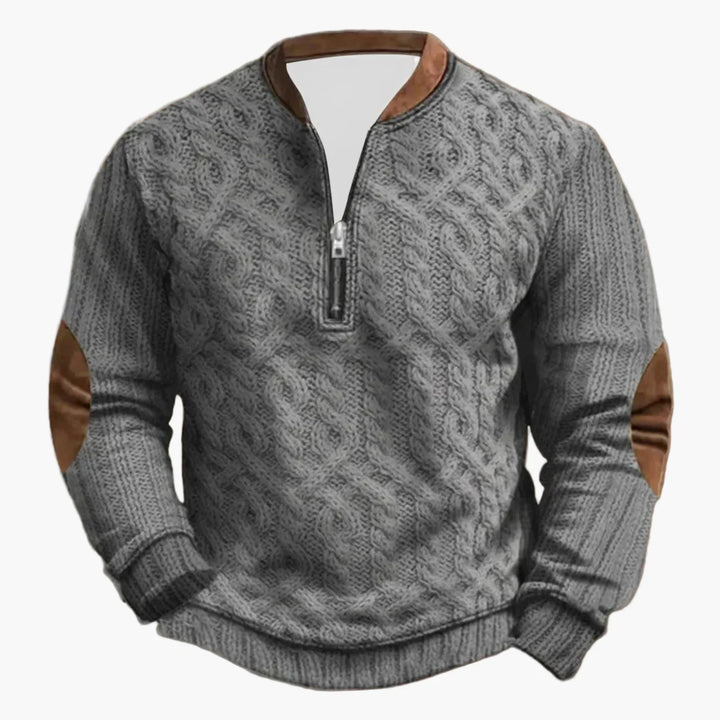 Drune | Outdoor Freizeit Pullover mit Stehkragen und Zipper - Stilvoller Langarm-Sweater für Alltag und Abenteuer