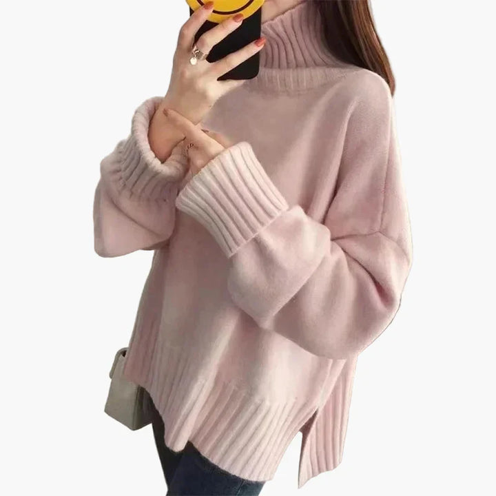 Drune | Oversize Pullover mit hohem Kragen - Modischer Koreanischer Stil für Herbst und Winter