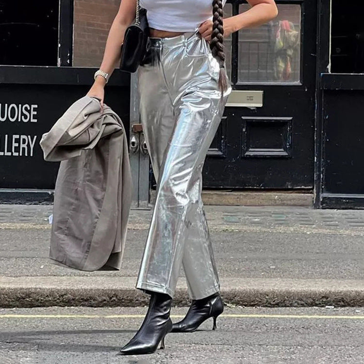 Drune - Silberne Metallic-Hose