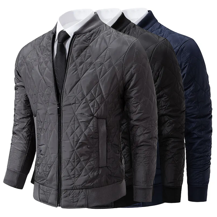 Drune | Bomberjacke Gepolstert Und Warm Diamantsteppung Gerippter Kragen