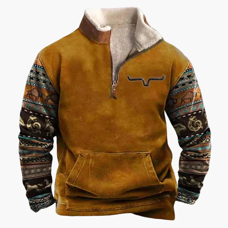 Drune | Wild West Vintage Pullover - Stilvoller Freizeit-Sweater mit Western-Charme