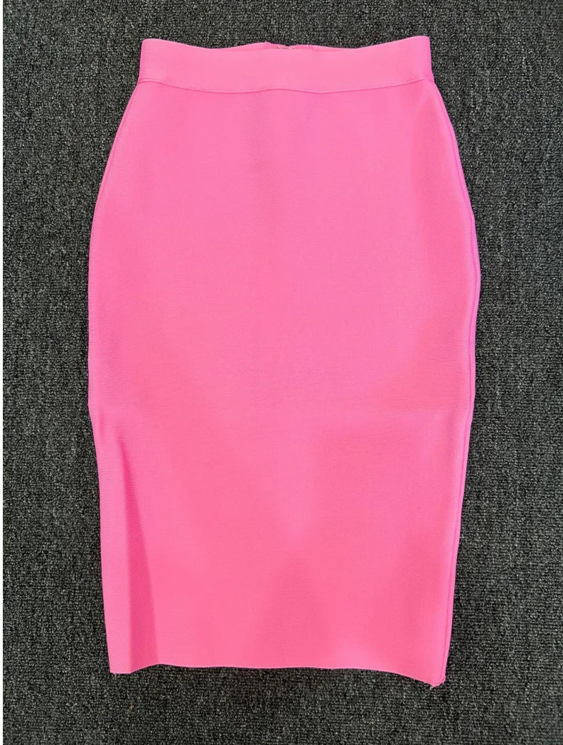 Drune | Frauen Neue Rayon Bandage Rock Elegante Bleistiftrock Berühmte Sexy Club Party Kleidung Vintage Vestios