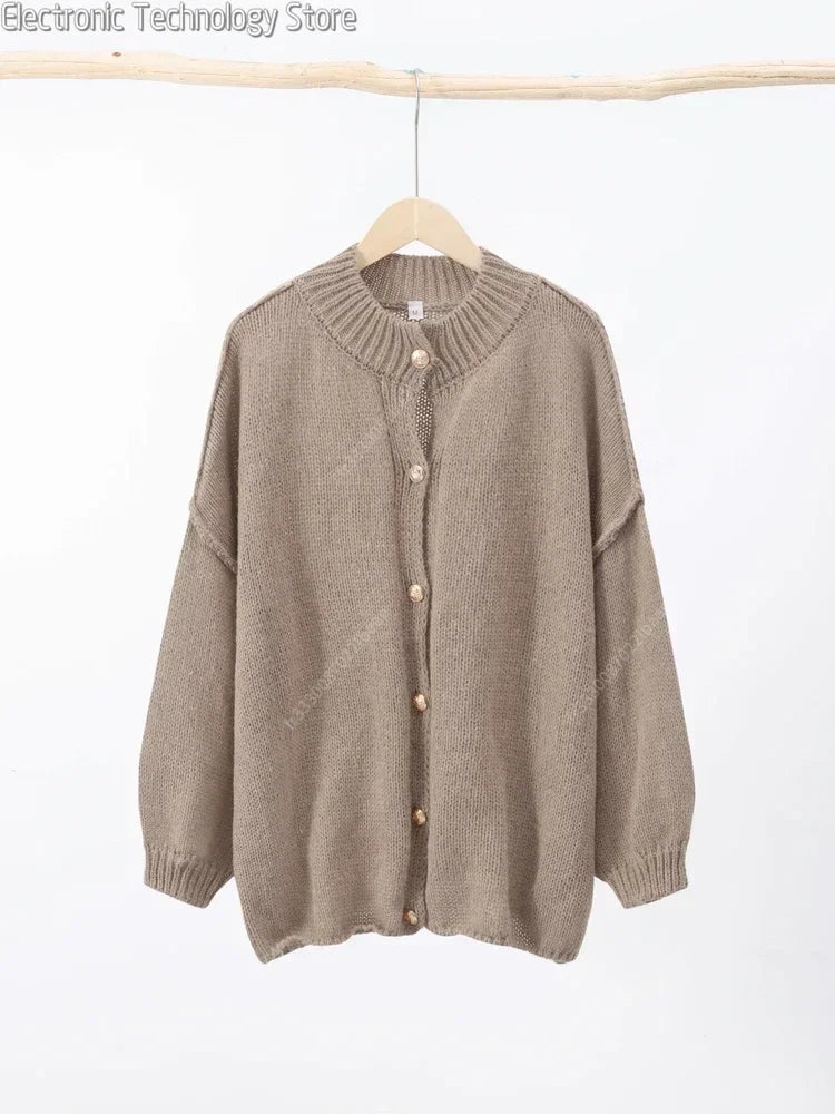 Drune | Eleganter Strick-cardigan mit Knöpfen Wolle/acryl Komfortabel und Stilvoll