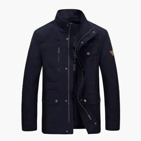 Drune | Outdoor Übergangsjacke mit Stehkragen und Mehrfachtaschen - Lässige Mode für Alltag und Freizeit