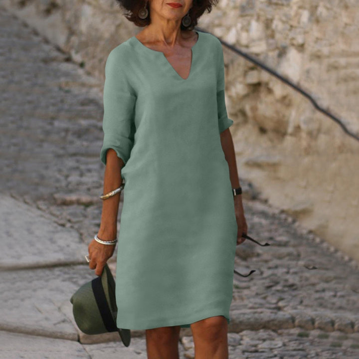 Drune | Elegantes Sommerkleid mit V-Ausschnitt