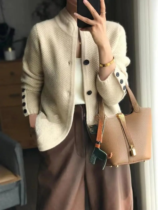 Drune | StrickStrickjacke Wollmischung V-Ausschnitt Knöpfe Und Fronttaschen Langarm