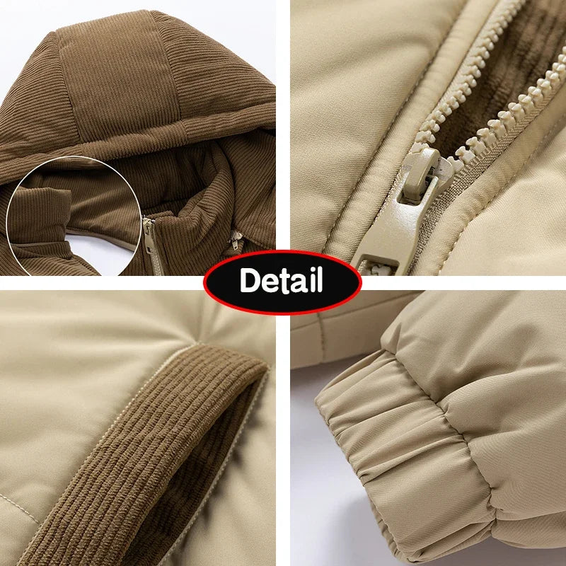 Drune | Winter Steppjacke mit Kapuze - Modische Outdoorjacke für kalte Tage