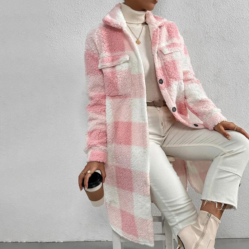 Drune | Karierte Damenjacke mit Fleecefutter