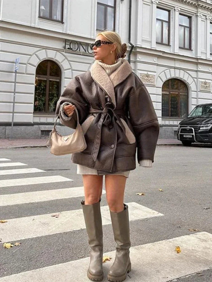 Drune | Winterjacke mit Kunstpelz für Damen