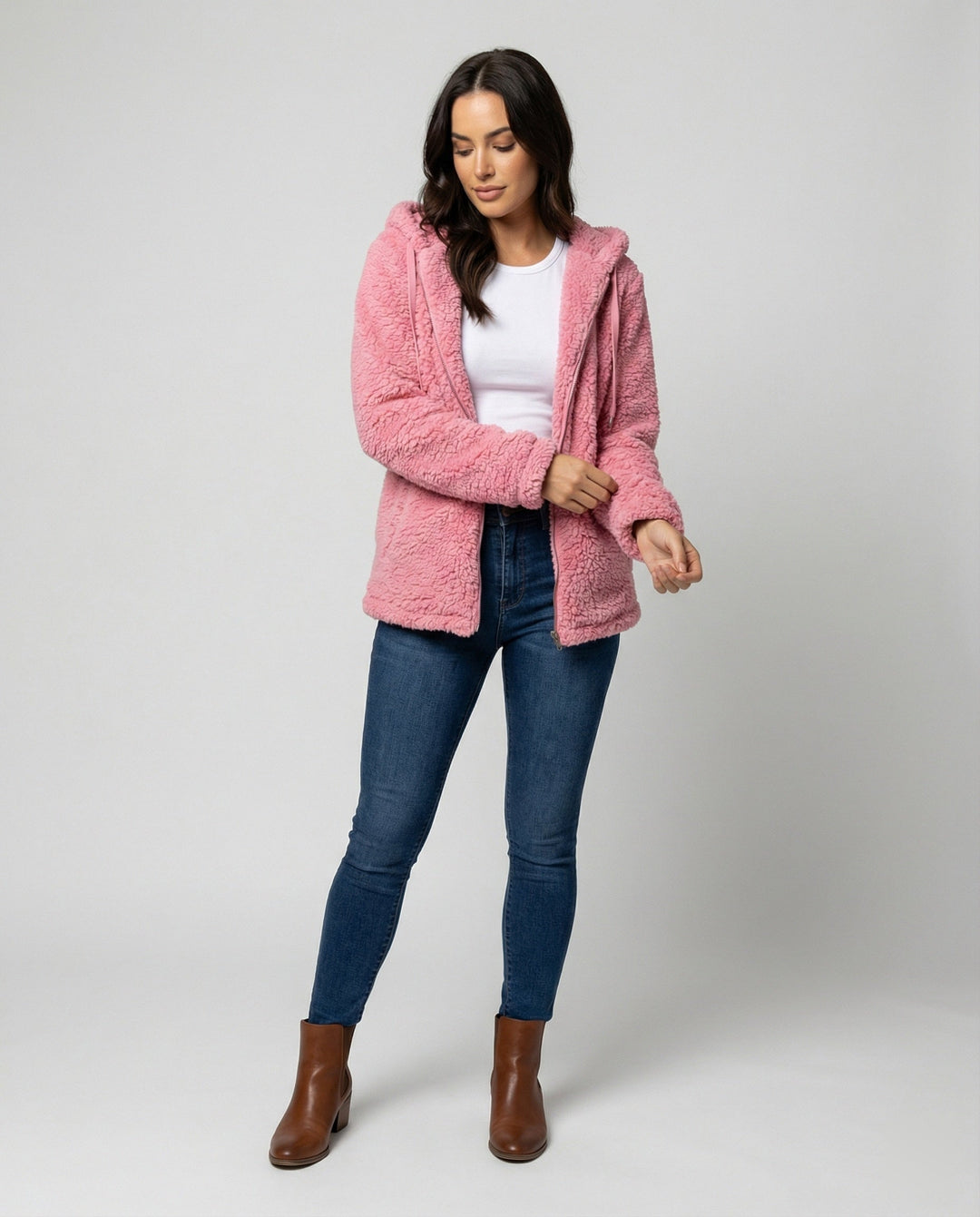 Drune | Teddy Fleecejacke Damen Lang