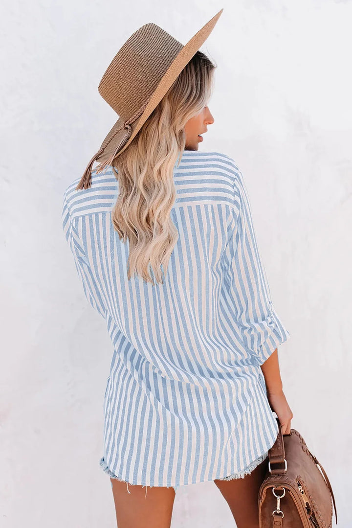 Drune | Klassisch Gestreiftes Button Down Hemd Für Damen