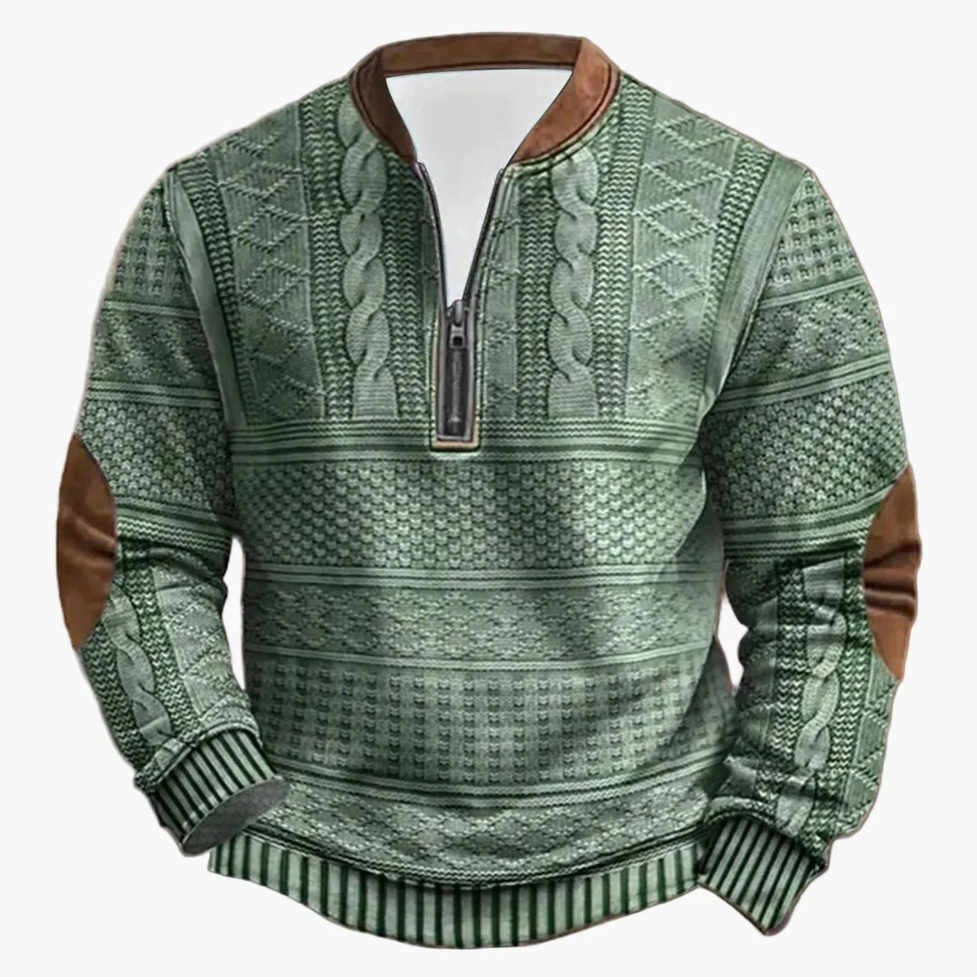 Drune | Outdoor Casual Pullover mit Stehkragen und Zipper - Modischer Freizeit-Sweater für Alltag und Freizeit